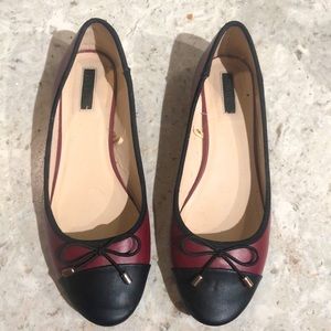 Beautiful black and red classy flats